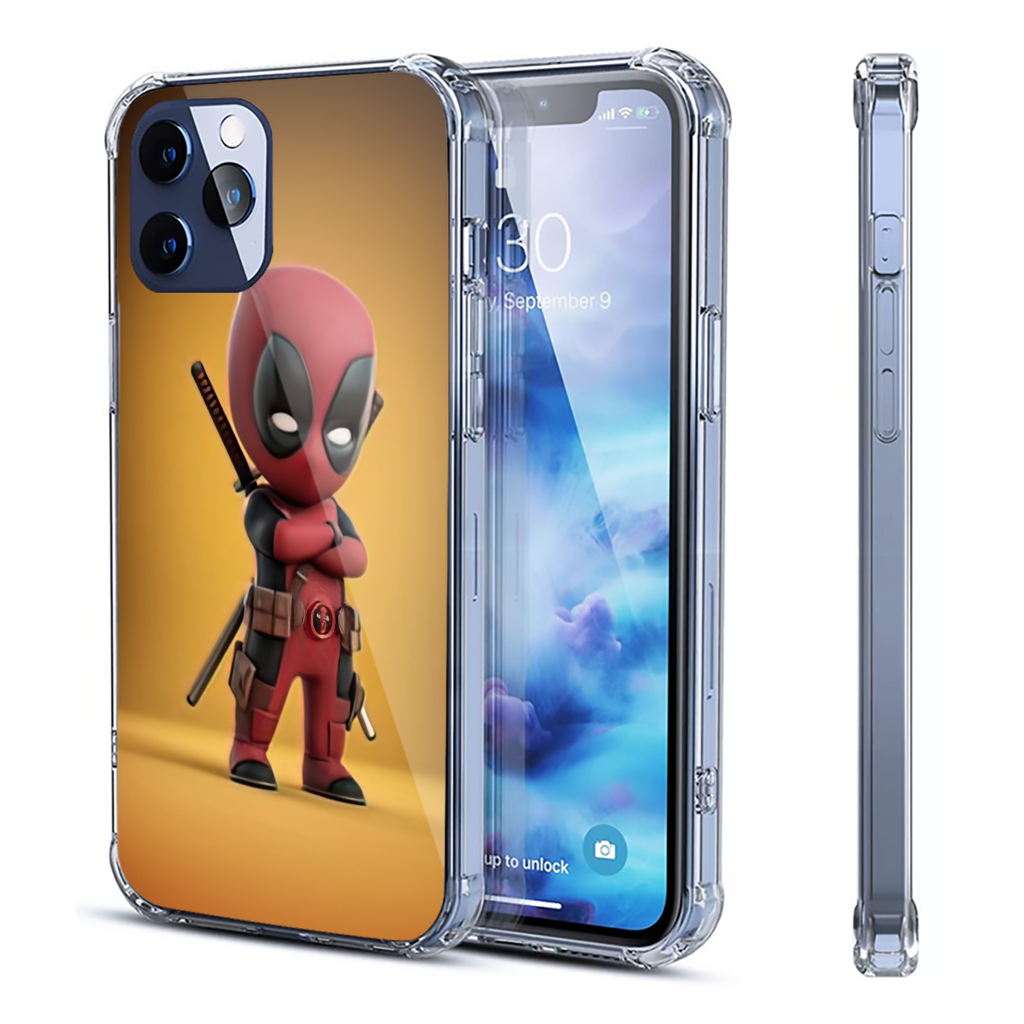 （画像用） Deadpool デッドプール 【iPhone 12シリーズ対応】透明スマホケース（クリアソフトケース）